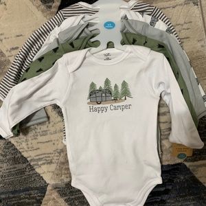 Organic cotton long sleeve onesies (set of 5)